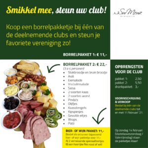 Borrelplank Steun uw club