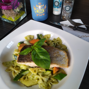 Pasta Pesto met Zalm (koud)