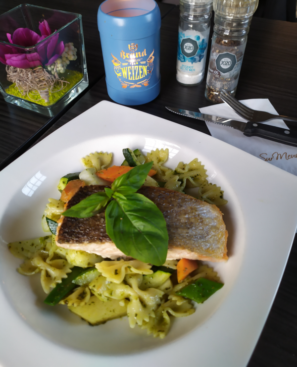 Pasta Pesto met Zalm